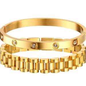 Women’s Thick Link Bracelet Gold Bracelet for Women Girls Jewelry Gift Lover
